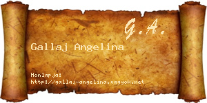 Gallaj Angelina névjegykártya